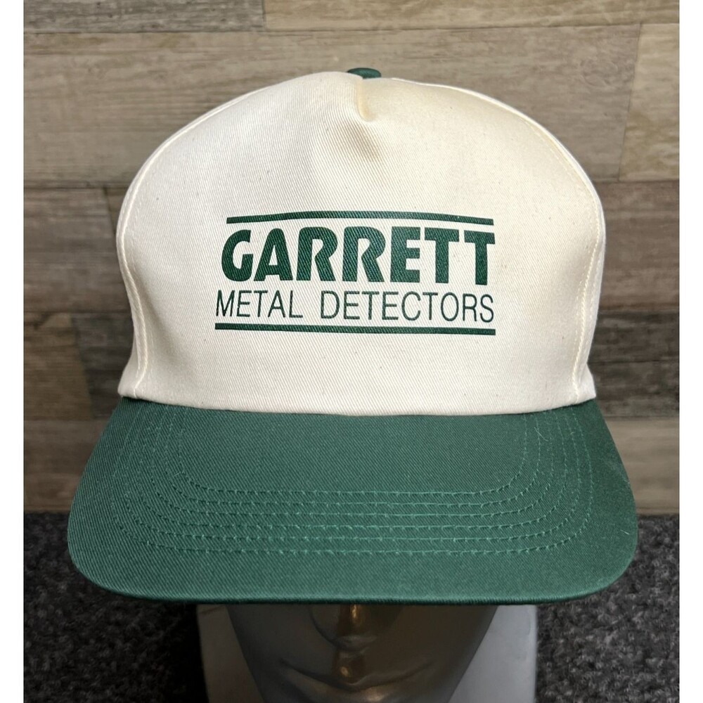 Garrett Metal Detectors Cap Hat Beige w/ Green Logo - NOS